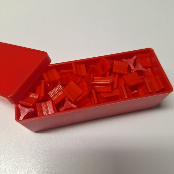Red Castle Risk 1990 Board Game Replacement Pieces Tokens Plastic Case Box - Picture 2 of 5